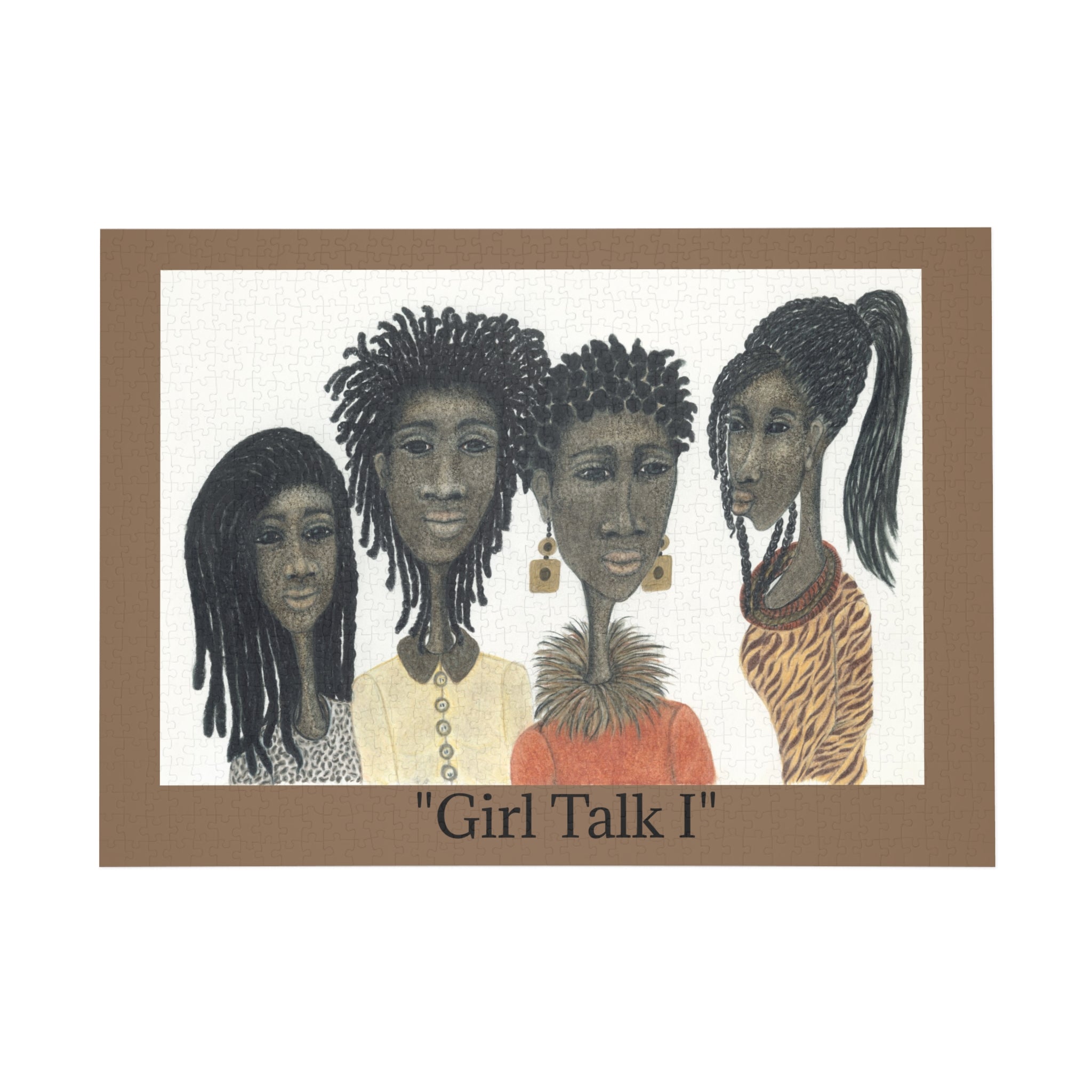 Girl Talk I Puzzle — African American Women Art Jigsaw (96/252/500/1000 pcs)