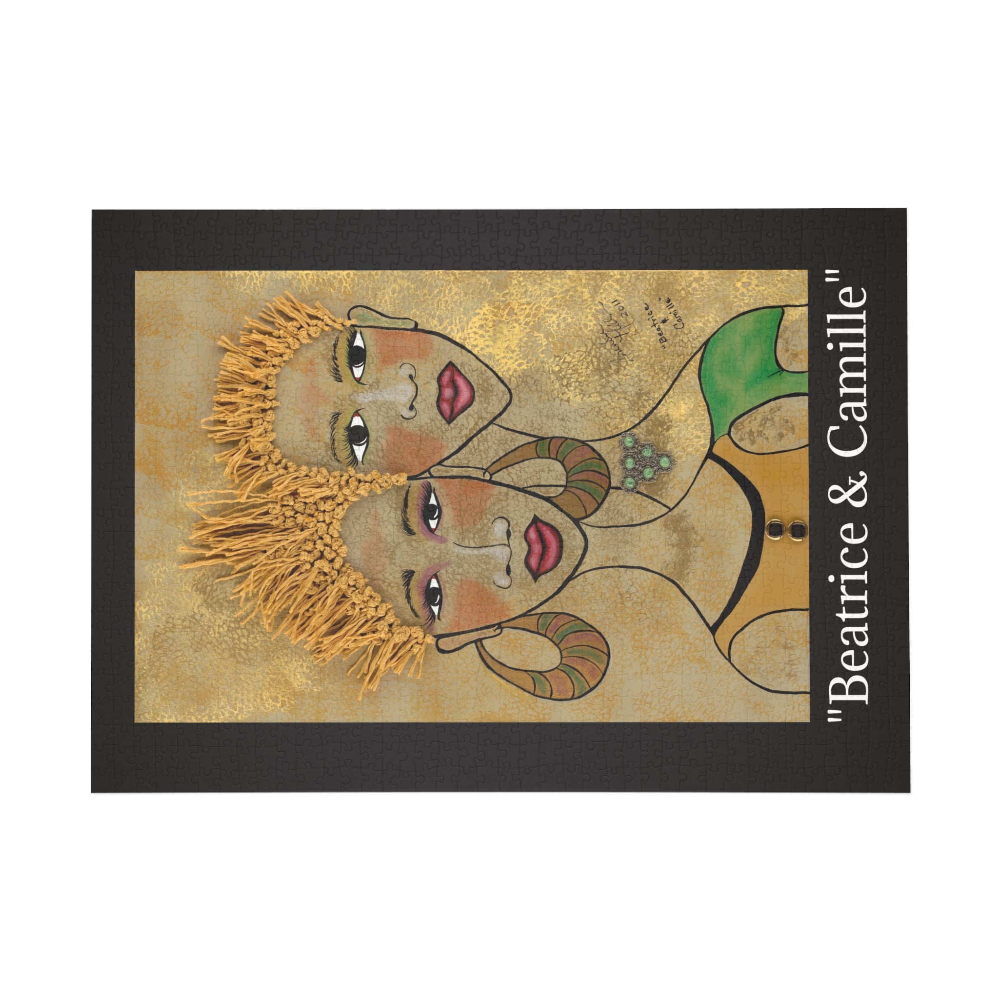 Beatrice & Camille Portrait Puzzle — Artistic Twin Women Jigsaw (96–1000 pcs)