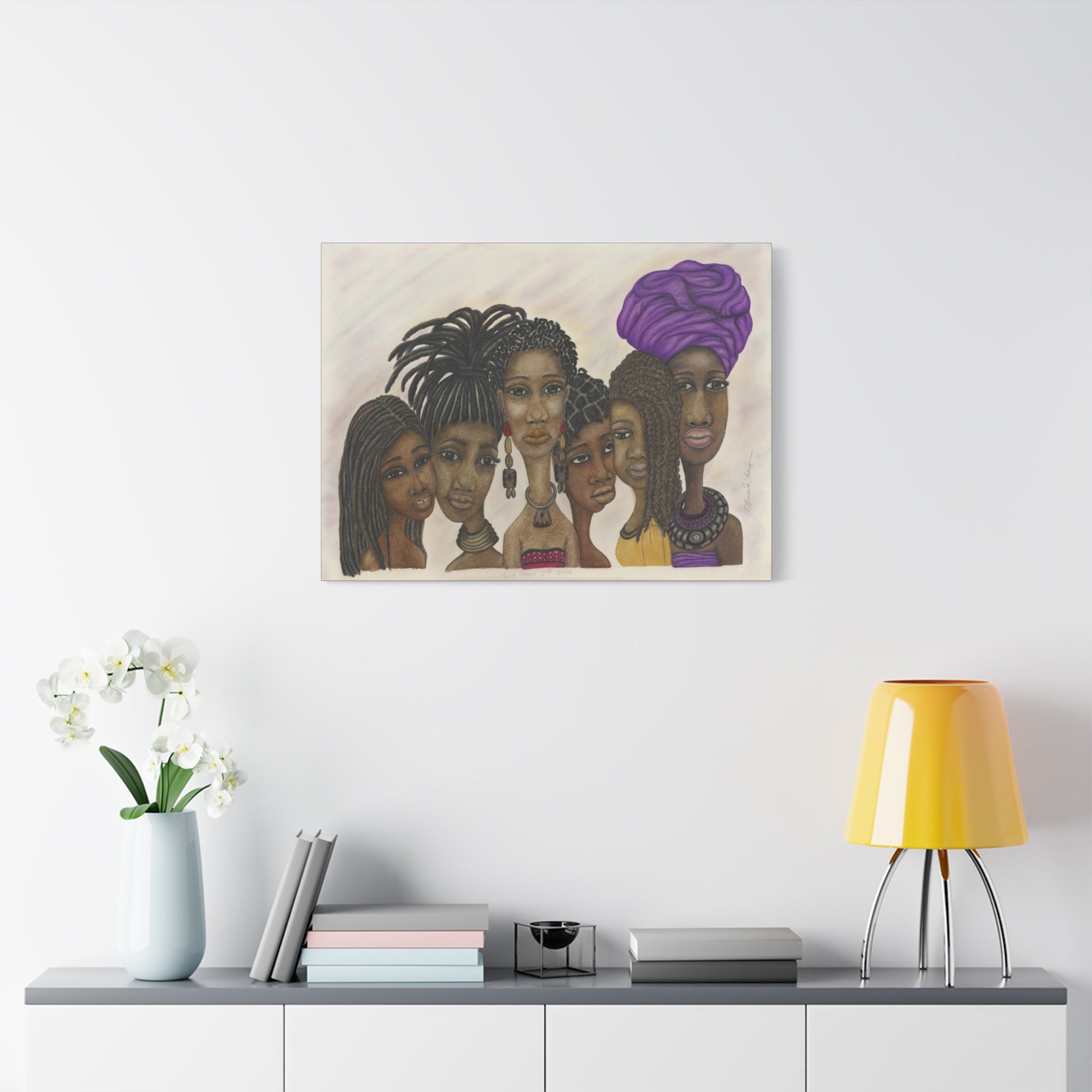 Canvas Wall Art — "Head Games I" Minimalist Text Print