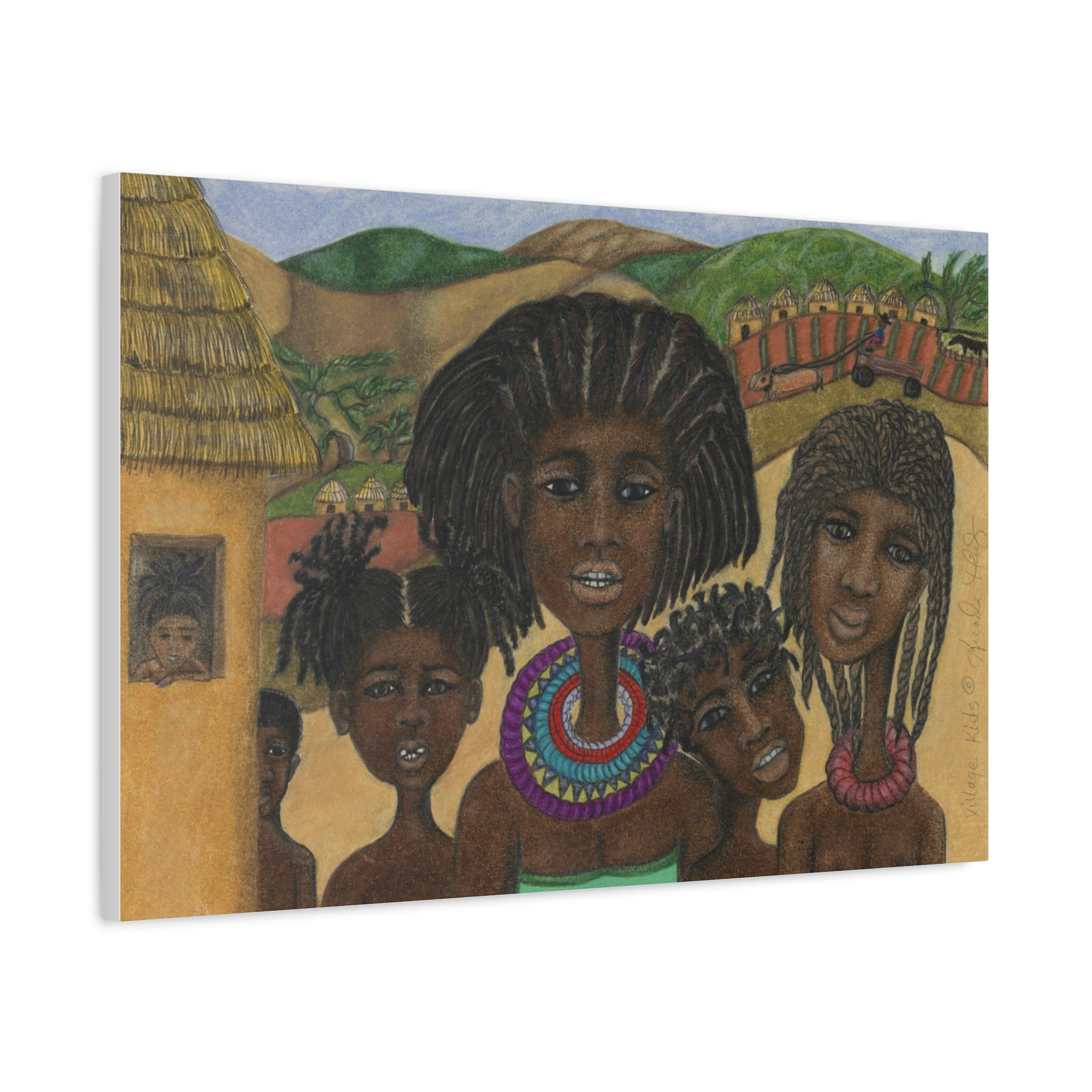 Village Kids - Matte Canvas limited Edition Giclee