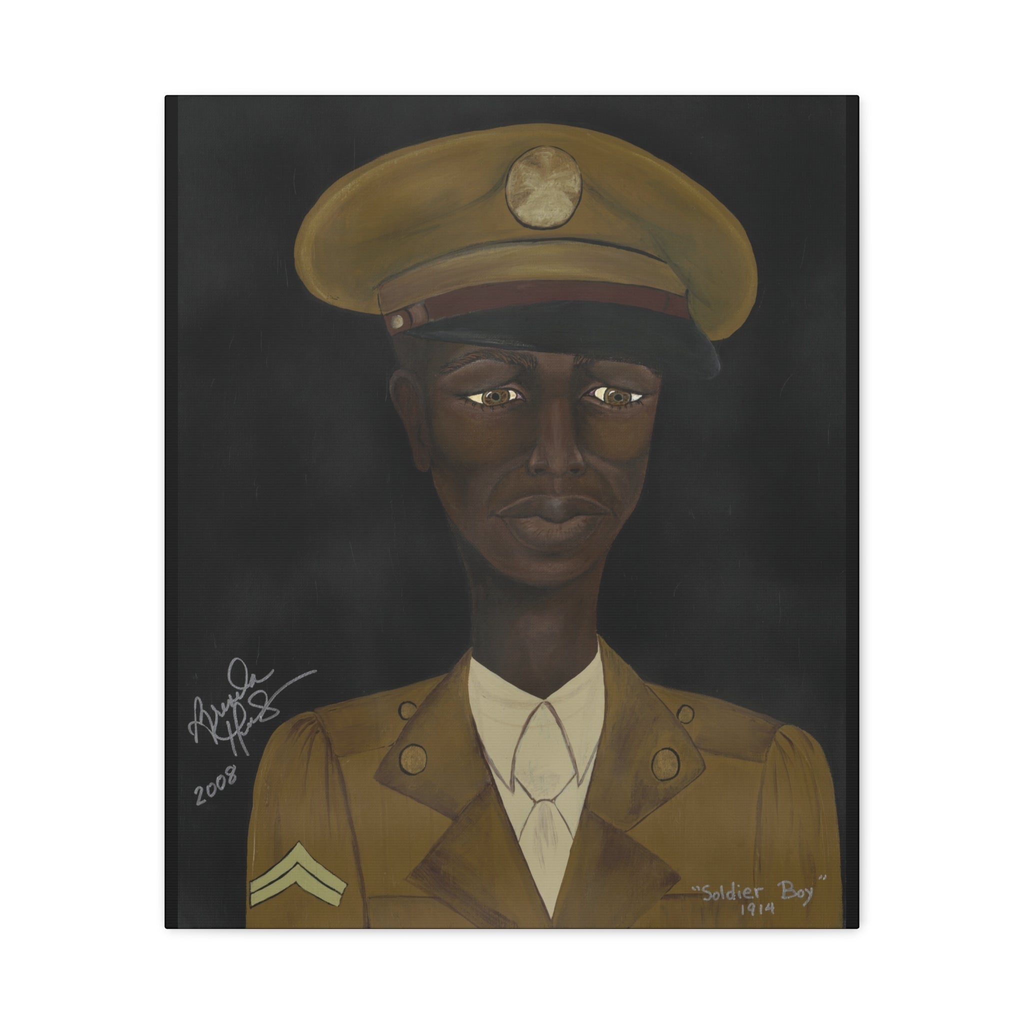 SOLDIER BOY 1914 - Portrait Canvas — Stretched Matte Wall Art