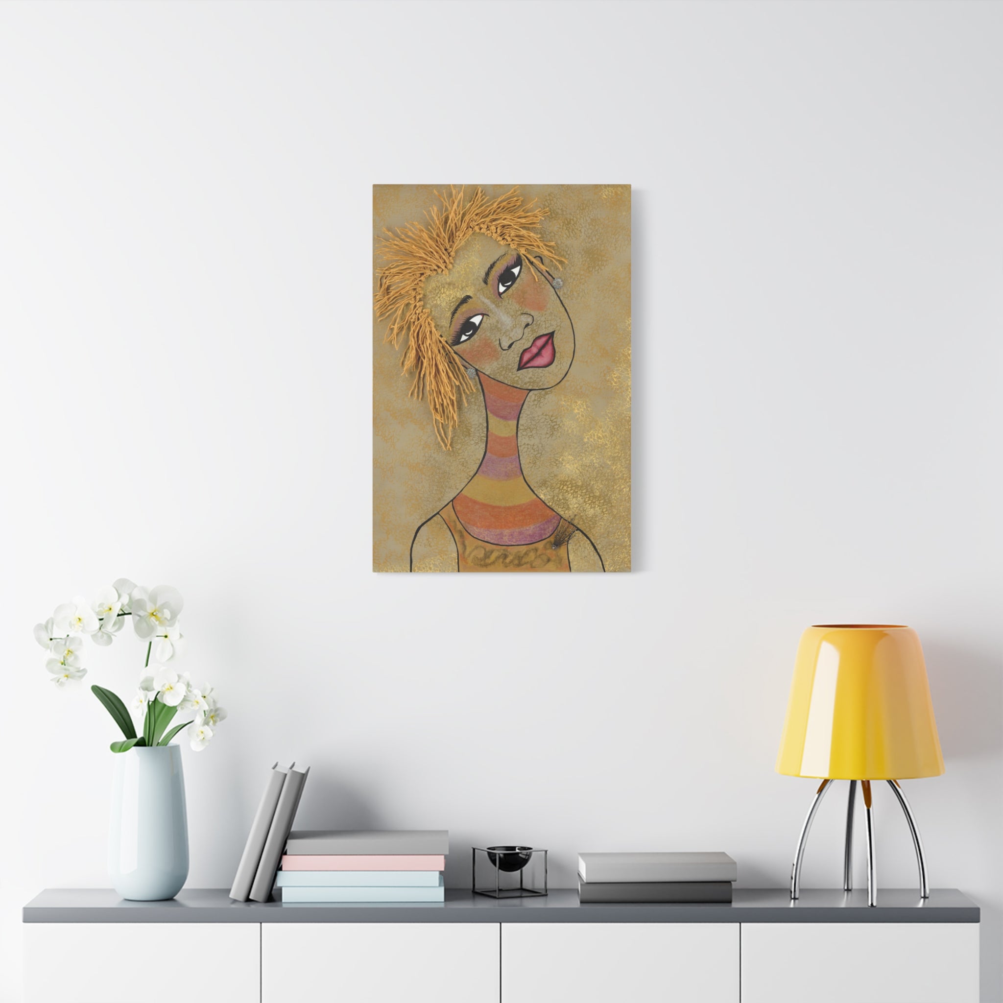 Baumquisha – Textured Blonde Hair Wall Art