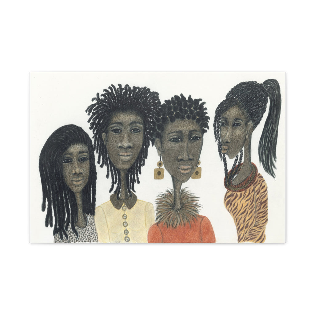 Girl Talk I — Portrait of Four Women, Stretched 1.25"