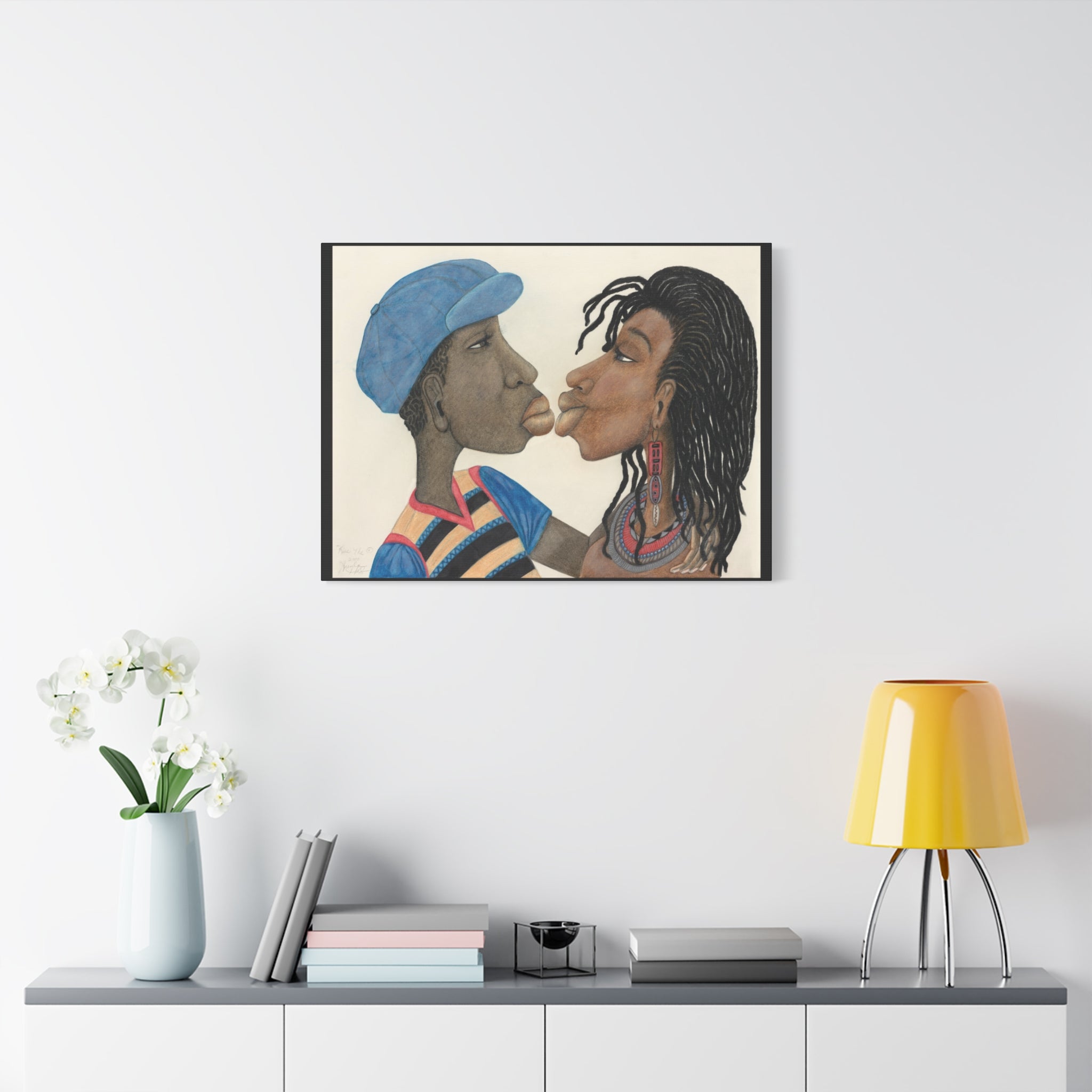 Kiss Me – Afrocentric Love Wall Decor