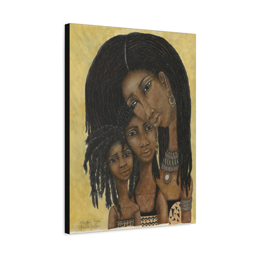 "Mama's Girls" Minimalist Stretched Matte Canvas