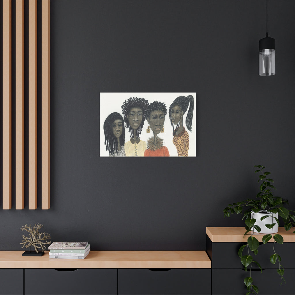 Girl Talk I — Portrait of Four Women, Stretched 1.25"