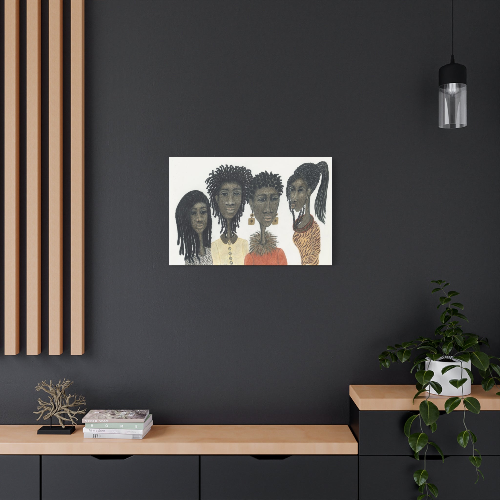 Girl Talk I — Portrait of Four Women, Stretched 1.25"