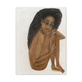 Natural Beauty — Serene Seated Black Woman Portrait (Stretched 1.25")
