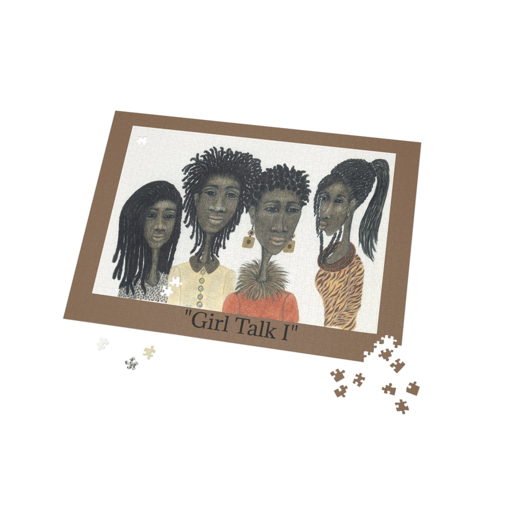 Girl Talk I Puzzle — African American Women Art Jigsaw (96/252/500/1000 pcs)