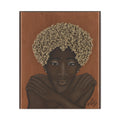 Lucille - Afro Embrace Matte Canvas Print — Brown Skin Portrait Wall Art