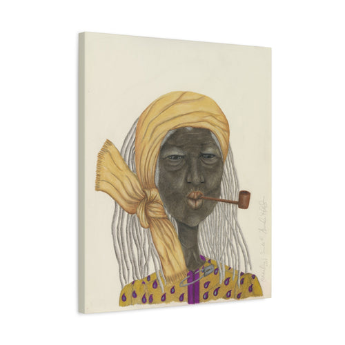 "GRANDMA'S SMOKE" Minimalist Matte Stretched Canvas