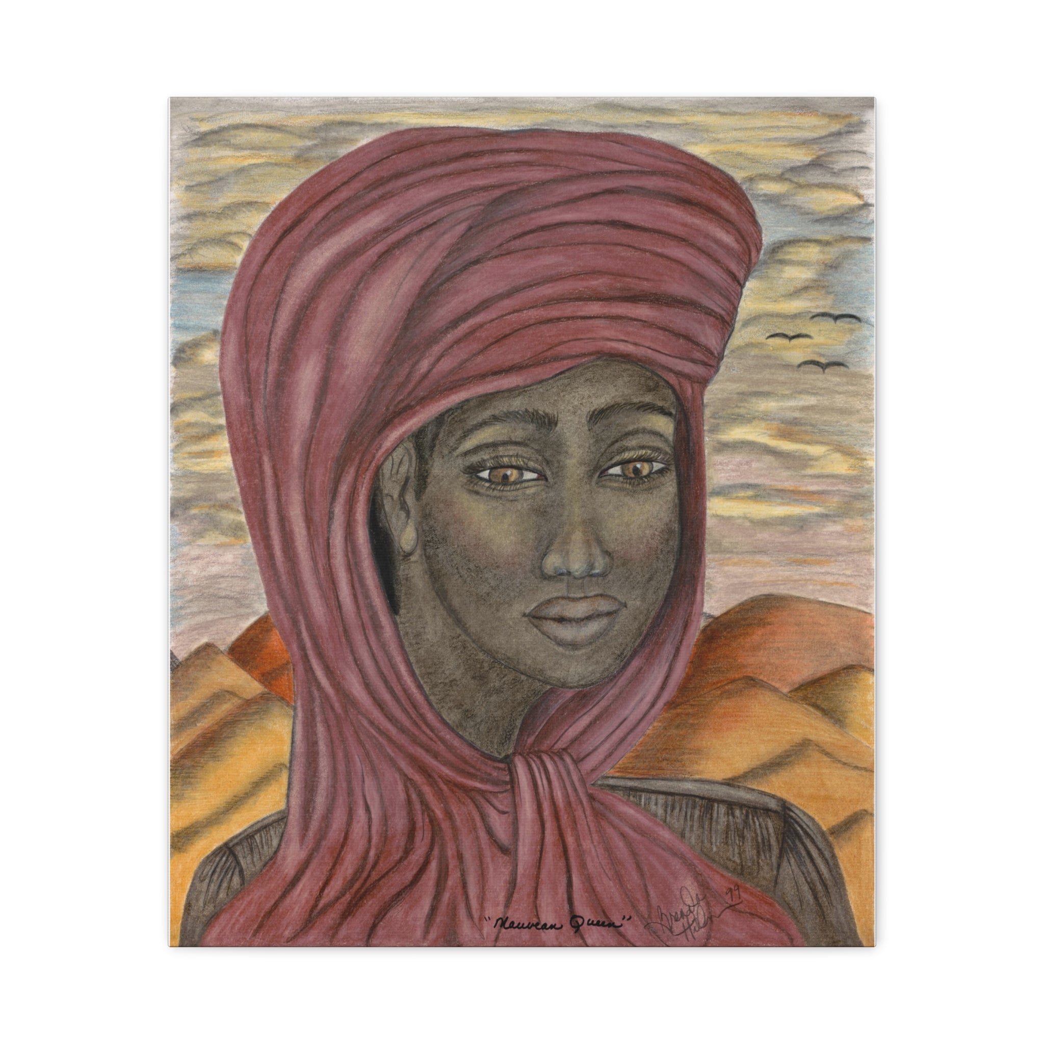 Mauvean Queen  Matte Stretched Wall Art