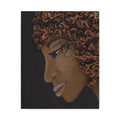 More Heads are Better Than One - G - Brown Curly Hair Matte Stretched Wall Art