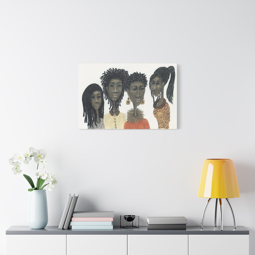 Girl Talk I — Portrait of Four Women, Stretched 1.25"