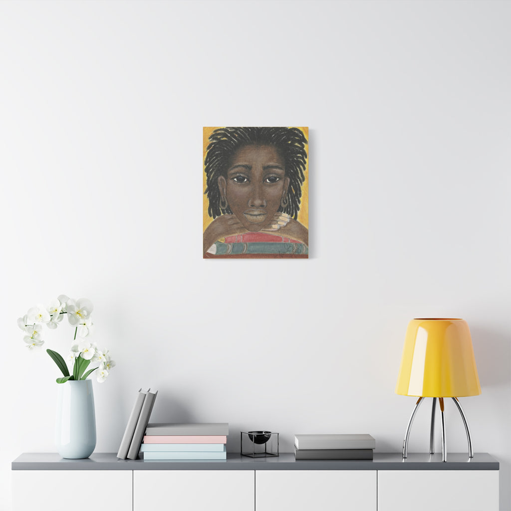 Bookworm - Matte Stretched Canvas Portrait