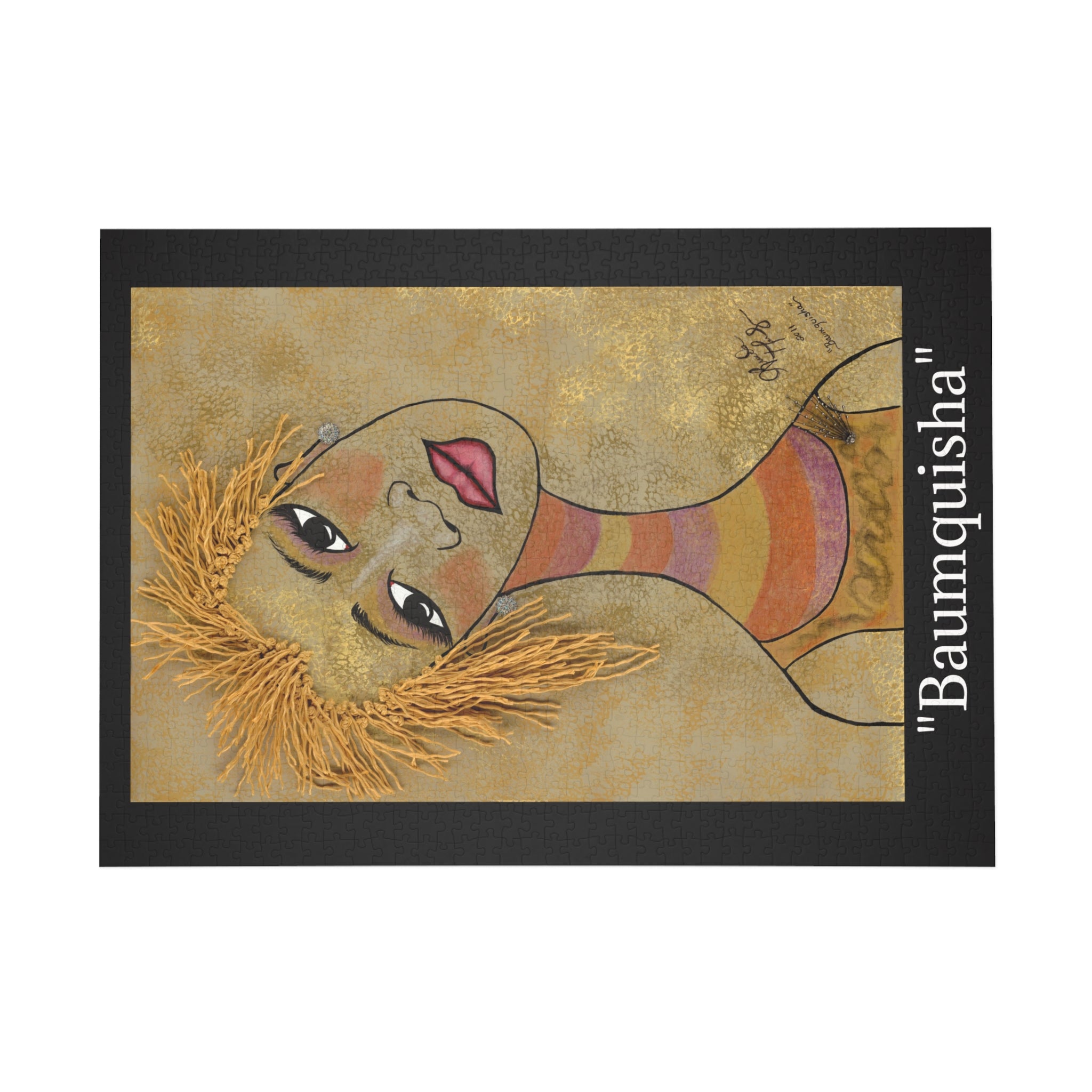 Baumquisha Portrait Puzzle — Artistic Female Face Jigsaw (96/252/500/1000-Piece)