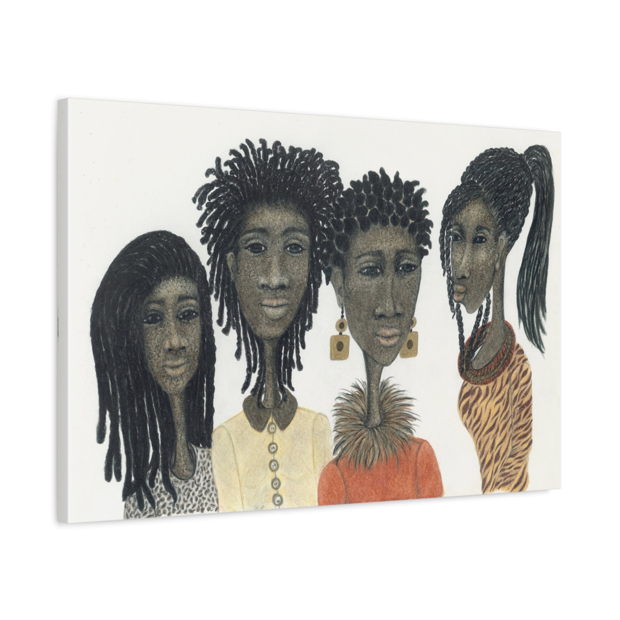 Girl Talk I — Portrait of Four Women, Stretched 1.25"