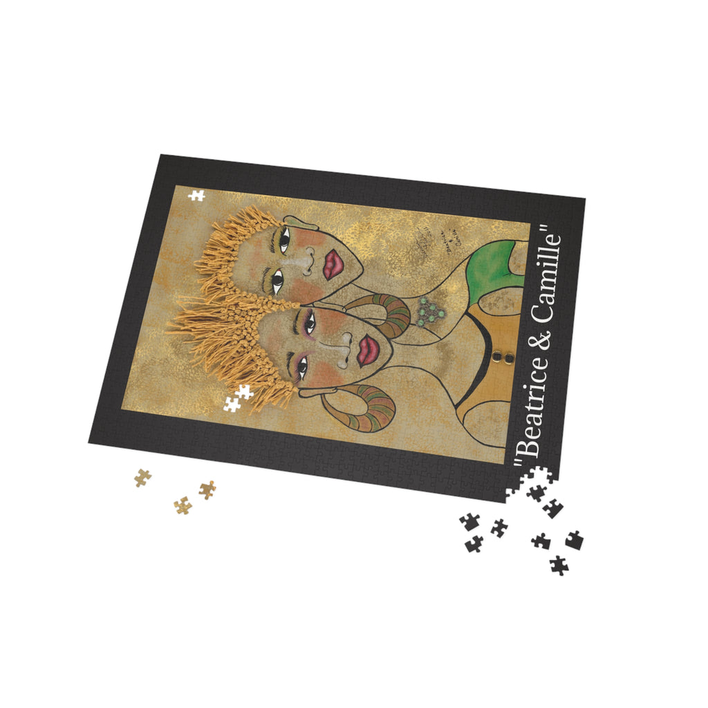 Beatrice & Camille Portrait Puzzle — Artistic Twin Women Jigsaw (96–1000 pcs)