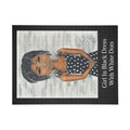 Puzzle — Girl in Black Dress with White Dots Illustration (96–1000 Piece)