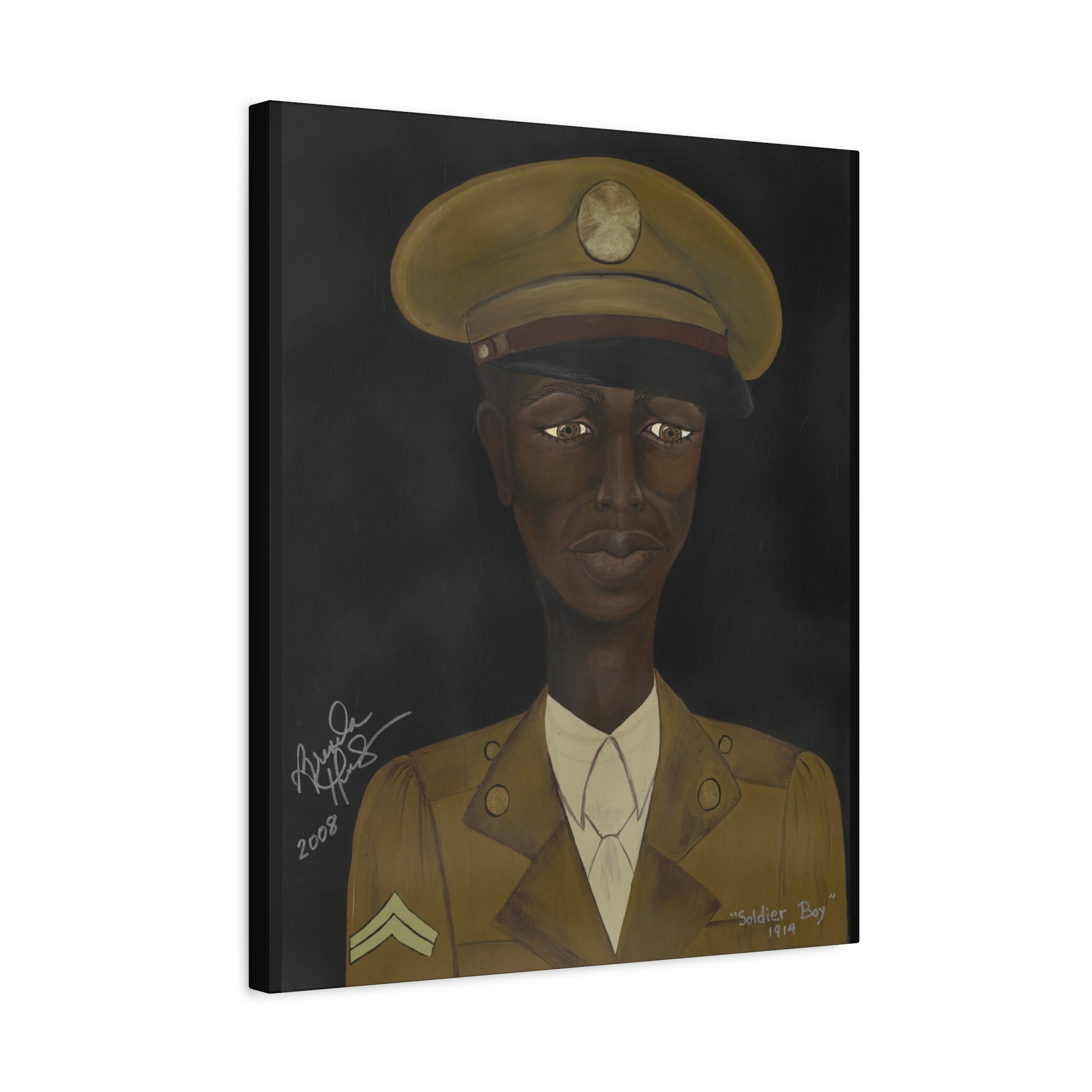 SOLDIER BOY 1914 - Portrait Canvas — Stretched Matte Wall Art
