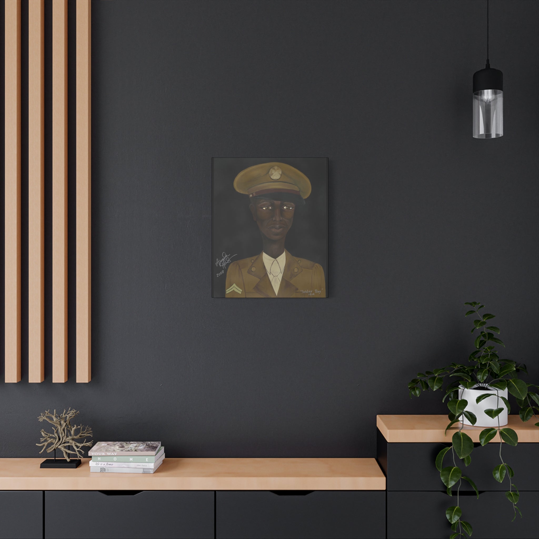 SOLDIER BOY 1914 - Portrait Canvas — Stretched Matte Wall Art