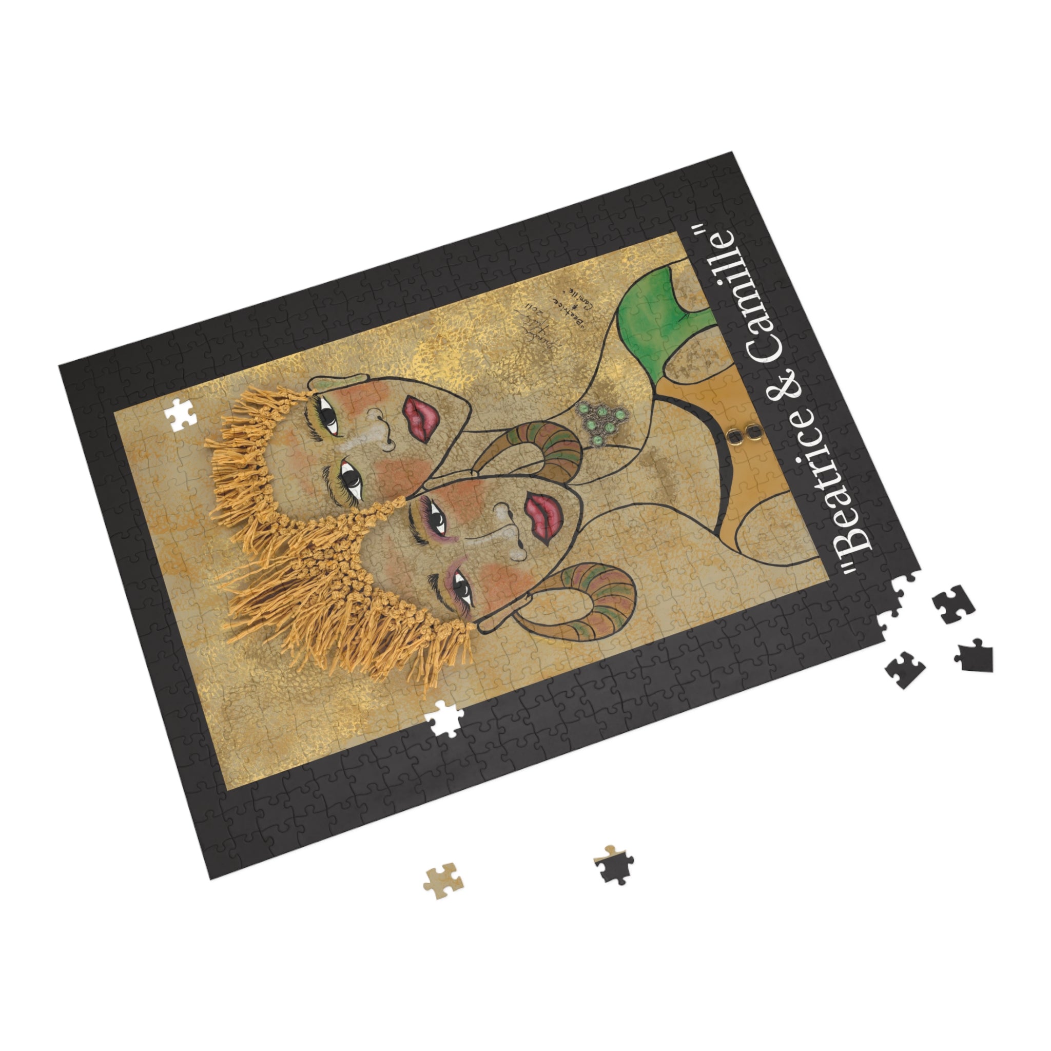Beatrice & Camille Portrait Puzzle — Artistic Twin Women Jigsaw (96–1000 pcs)