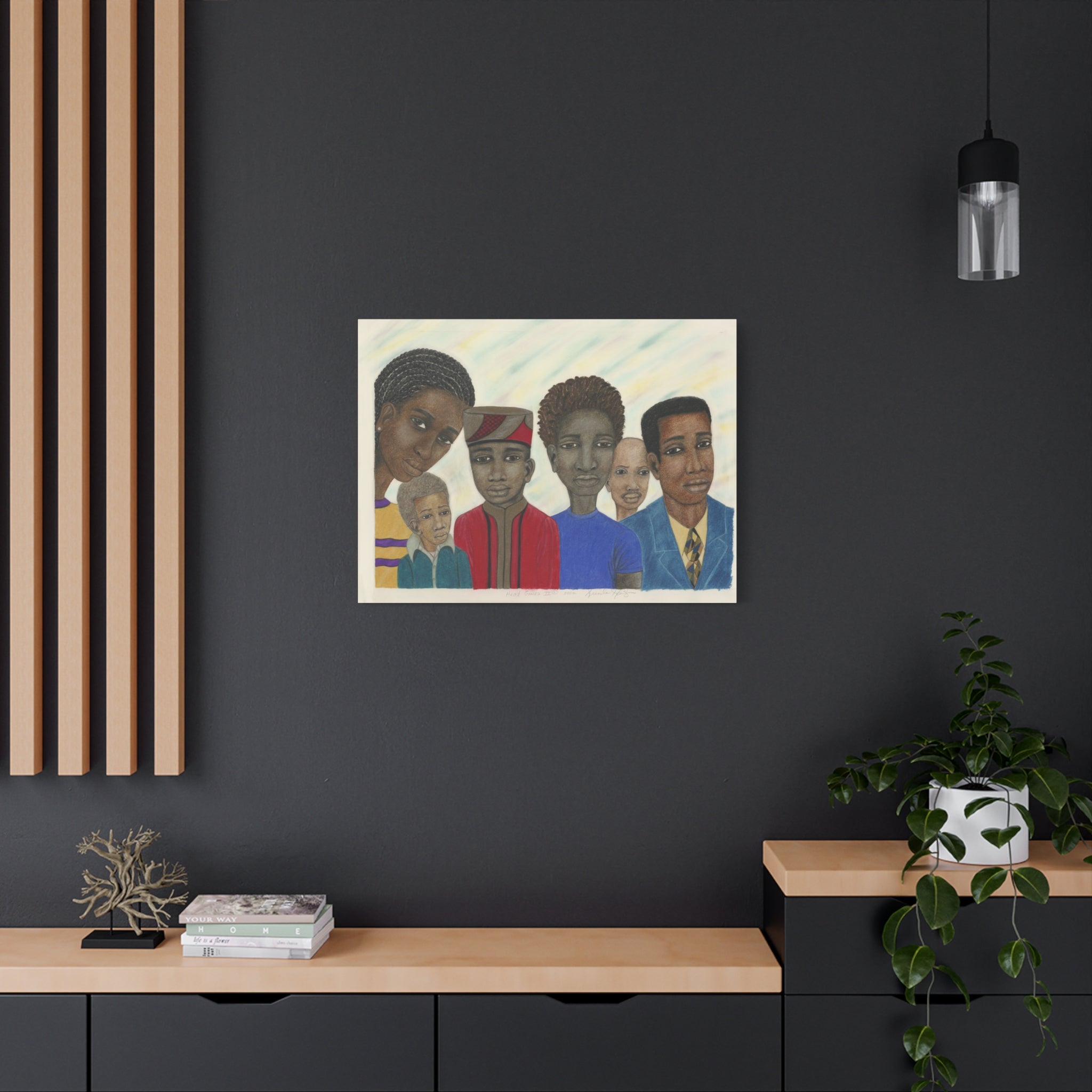 Canvas Wall Art — Minimal "HEAD GAMES II" Typography Print