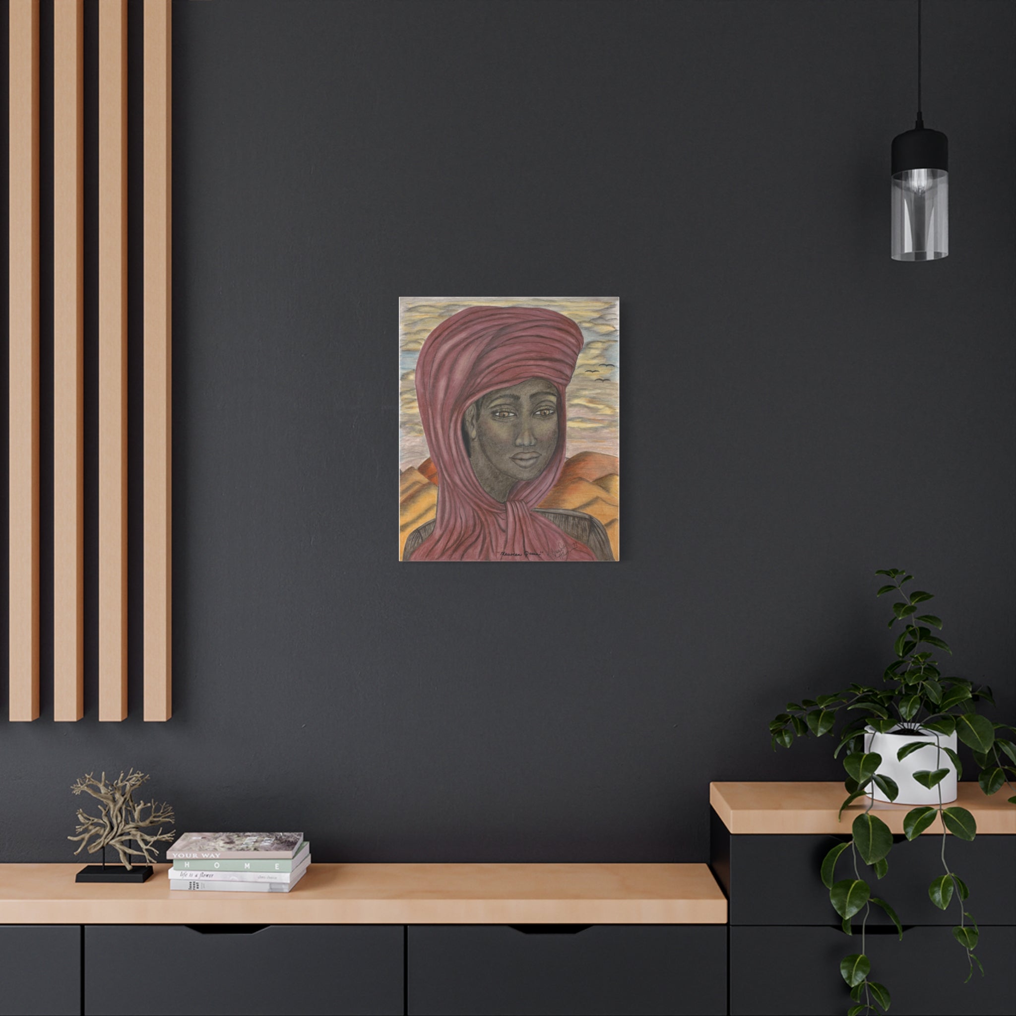 Mauvean Queen  Matte Stretched Wall Art