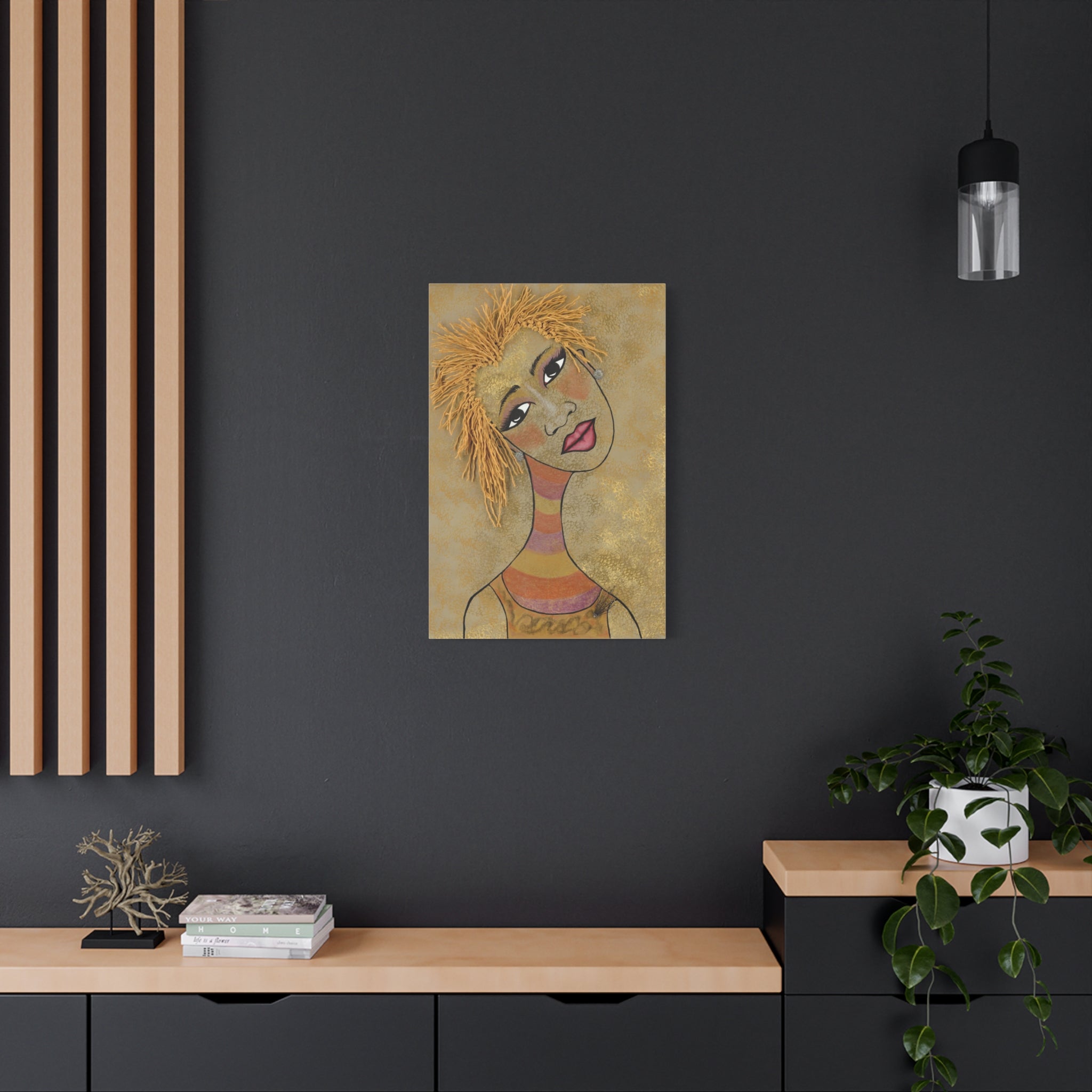 Baumquisha – Textured Blonde Hair Wall Art