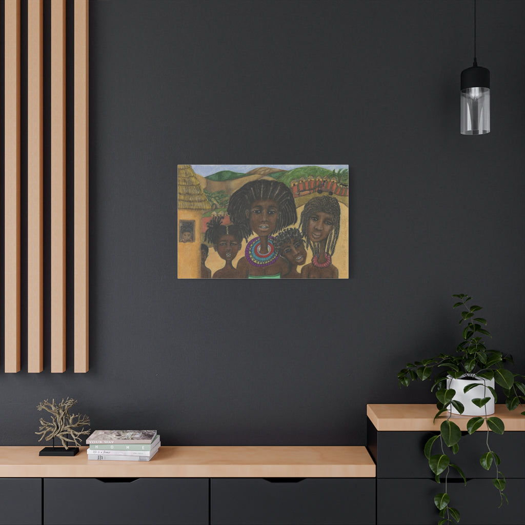 Village Kids - Matte Canvas limited Edition Giclee