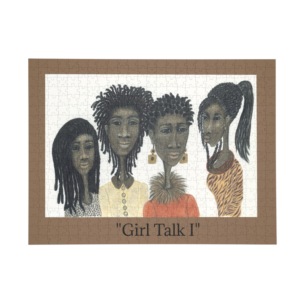 Girl Talk I Puzzle — African American Women Art Jigsaw (96/252/500/1000 pcs)