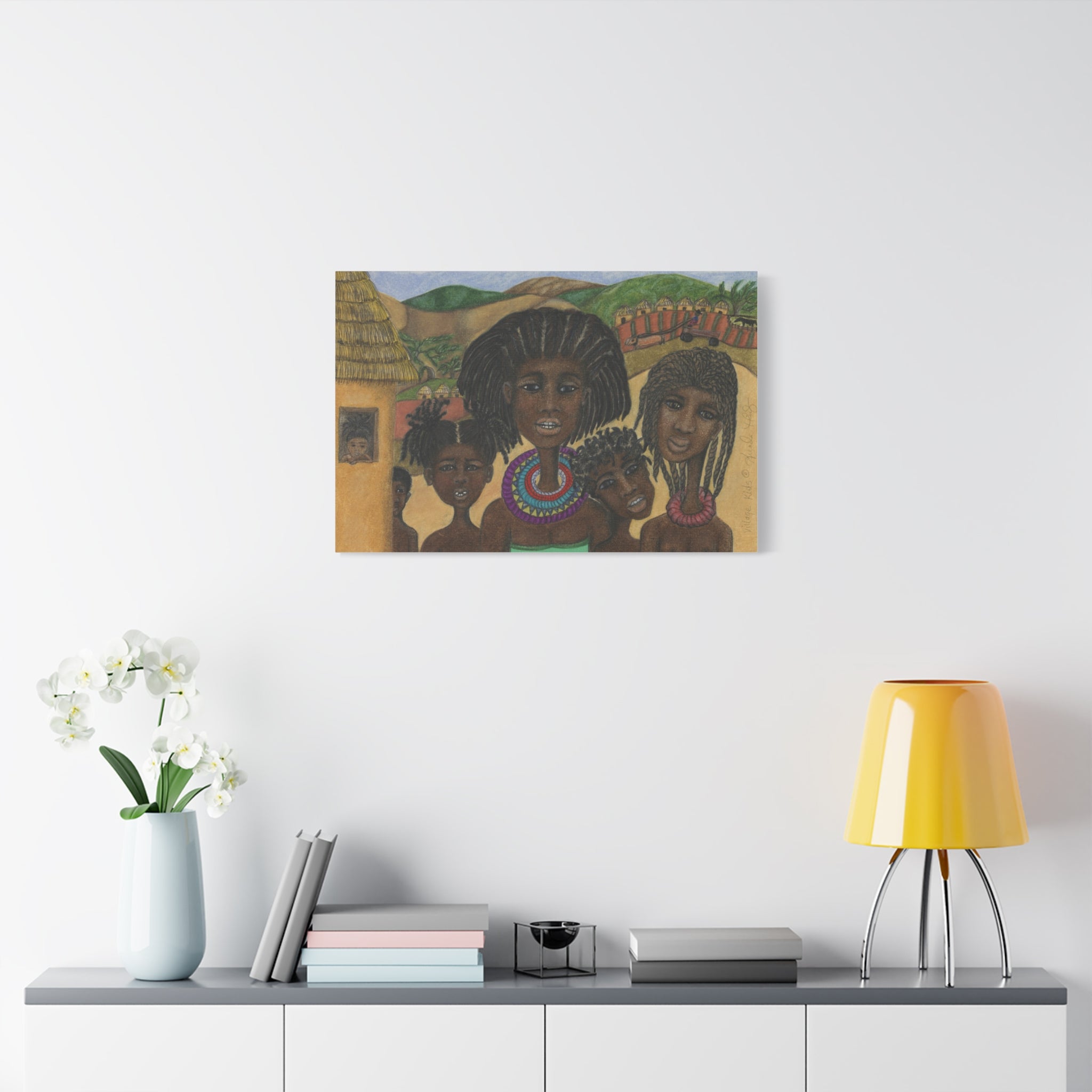 Village Kids - Matte Canvas limited Edition Giclee