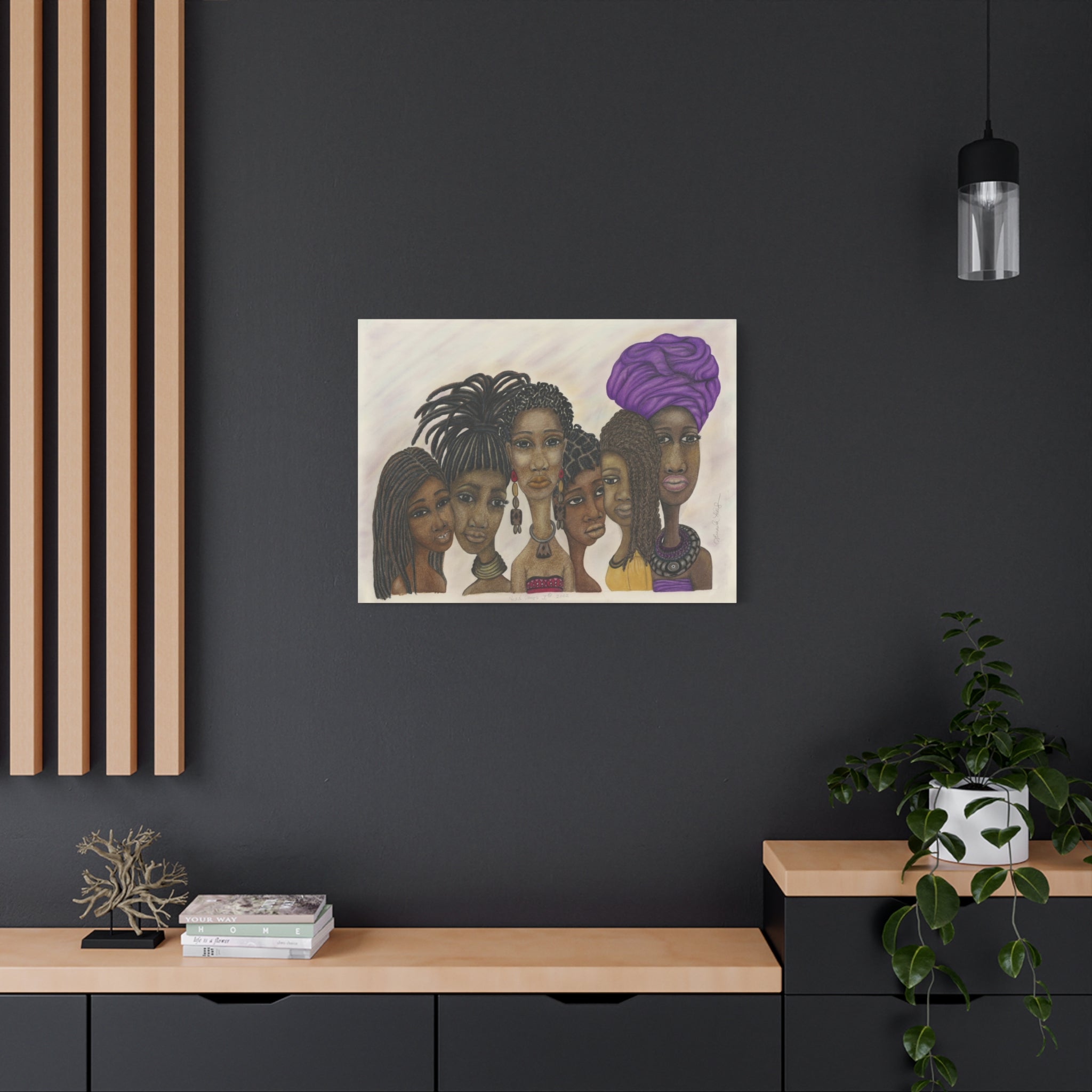 Canvas Wall Art — "Head Games I" Minimalist Text Print